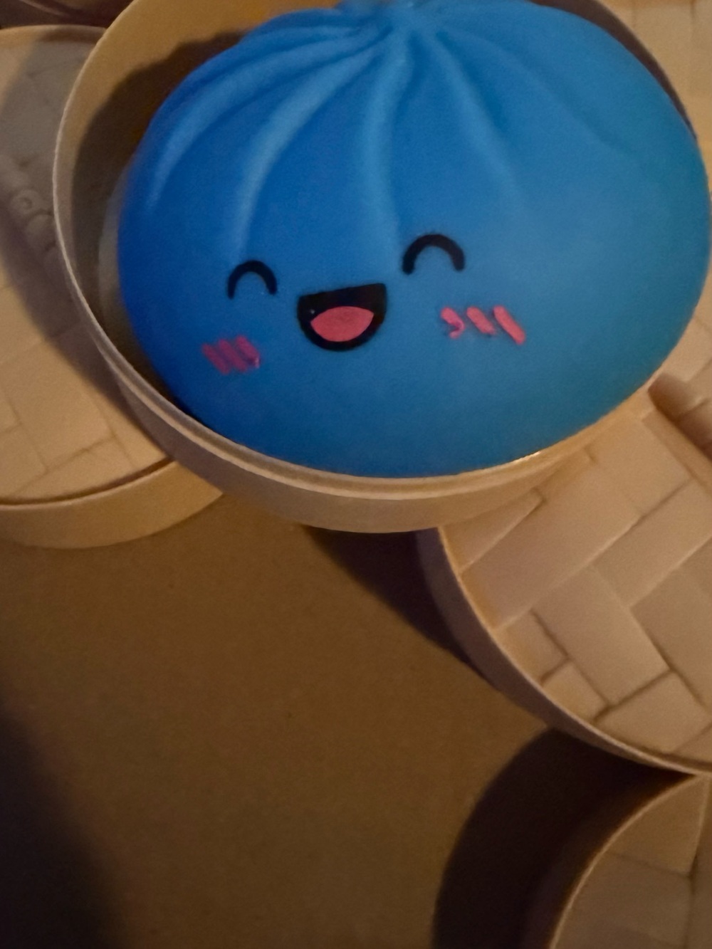Blue  Squishy dumpling Toy